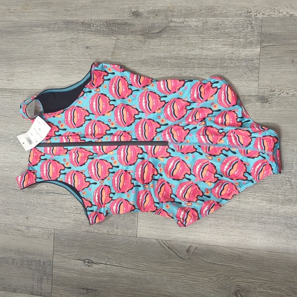 Turbo One Piece Swimsuit Comic Smile Print - Picture 4 of 5